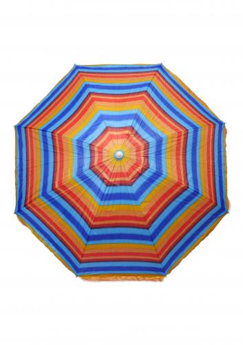 Зонт пляжный фольгированный с наклоном 200 см (6 расцветок) 12 шт/упак ZHU-200 - фото 1